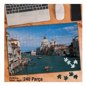 Asil Hobi Venedik-Büyük Kanal-Gondol-Sandal Yapboz-Ayak Destekli Çerçeveli 240 Parça Puzzle