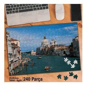 Asil Hobi Venedik-Büyük Kanal-Gondol-Sandal Yapboz-Ayak Destekli Çerçeveli 240 Parça Puzzle