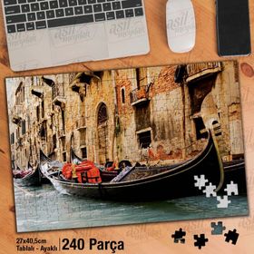 Asil Hobi Venedik-Gondol-Su Şehri-Kültür Yapboz-Ayak Destekli Çerçeveli 240 Parça Puzzle
