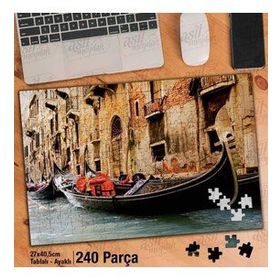 Asil Hobi Venedik-Gondol-Su Şehri-Kültür Yapboz-Ayak Destekli Çerçeveli 240 Parça Puzzle