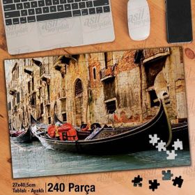 Asil Hobi Venedik-Gondol-Su Şehri-Kültür Yapboz-Ayak Destekli Çerçeveli 240 Parça Puzzle