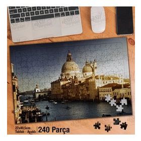 Asil Hobi Venedik-İtalya-Mimari-Şehir-Manzara Yapboz-Ayak Destekli Çerçeveli 240 Parça Puzzle