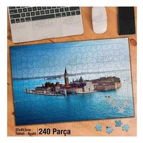 Asil Hobi Venedik-İtalya-San Giorgio Adası-Manzara Yapboz-Ayak Destekli Çerçeveli 240 Parça Puzzle