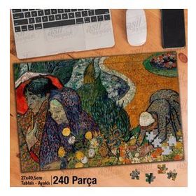 Asil Hobi Vincent Willem Van Gogh-Sanat-Ressam-Yapboz-Ayak Destekli Çerçeveli 240 Parça Puzzle
