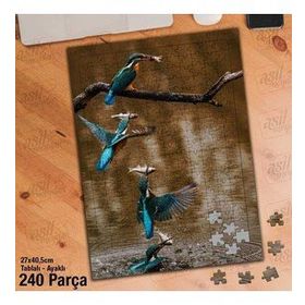 Asil Hobi Yalıçapkını-Kuş-Avlanmak-Hayvan Yapboz-Ayak Destekli Çerçeveli 240 Parça Puzzle