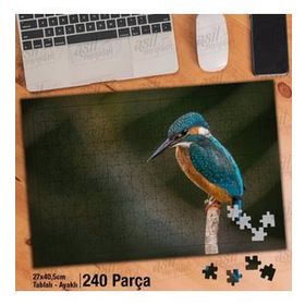 Asil Hobi Yalıçapkını-Kuş-Hayvan Yapboz-Ayak Destekli Çerçeveli 240 Parça Puzzle