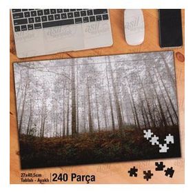Asil Hobi Yaprakları Dökülen Ağaç Dalları-Orman Yapboz-Ayak Destekli Çerçeveli 240 Parça Puzzle