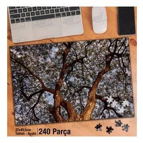 Asil Hobi Yaprakları Dökülmüş Ağaç-Sonbahar-Doğa Yapboz-Ayak Destekli Çerçeveli 240 Parça Puzzle