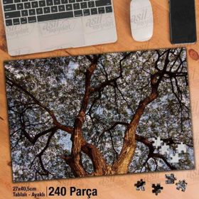 Asil Hobi Yaprakları Dökülmüş Ağaç-Sonbahar-Doğa Yapboz-Ayak Destekli Çerçeveli 240 Parça Puzzle