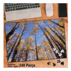 Asil Hobi Yaprakları Dökülmüş Ağaçlar-Orman-Doğa Yapboz-Ayak Destekli Çerçeveli 240 Parça Puzzle