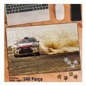Asil Hobi Yarış Arabası-Yarış Pisti-Dirt Road Yapboz-Ayak Destekli Çerçeveli 240 Parça Puzzle