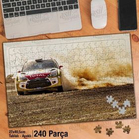 Asil Hobi Yarış Arabası-Yarış Pisti-Dirt Road Yapboz-Ayak Destekli Çerçeveli 240 Parça Puzzle