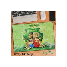 Asil Hobi Yasak Elma-İki Sevgili-Aşk Yapboz-Ayak Destekli Çerçeveli 240 Parça Puzzle