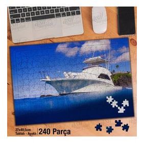 Asil Hobi Yat-Tekne-Deniz-Manzara-Doğa Yapboz-Ayak Destekli Çerçeveli 240 Parça Puzzle