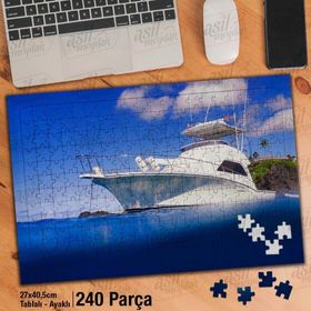 Asil Hobi Yat-Tekne-Deniz-Manzara-Doğa Yapboz-Ayak Destekli Çerçeveli 240 Parça Puzzle