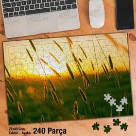 Asil Hobi Yaz-Akşam Üstü-Twilight-Bitkiler Yapboz-Ayak Destekli Çerçeveli 240 Parça Puzzle