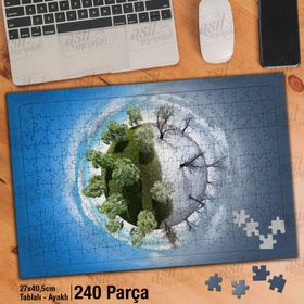 Asil Hobi Yaz-Kış Bitki Örtüsü-Evren-Doğa Yapboz-Ayak Destekli Çerçeveli 240 Parça Puzzle