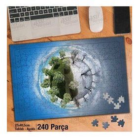 Asil Hobi Yaz-Kış Bitki Örtüsü-Evren-Doğa Yapboz-Ayak Destekli Çerçeveli 240 Parça Puzzle