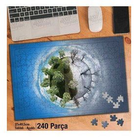 Asil Hobi Yaz-Kış Bitki Örtüsü-Evren-Doğa Yapboz-Ayak Destekli Çerçeveli 240 Parça Puzzle