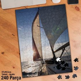 Asil Hobi Yelken-Tekne-Deniz-Doğa Yapboz-Ayak Destekli Çerçeveli 240 Parça Puzzle