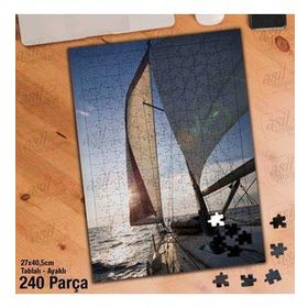 Asil Hobi Yelken-Tekne-Deniz-Doğa Yapboz-Ayak Destekli Çerçeveli 240 Parça Puzzle