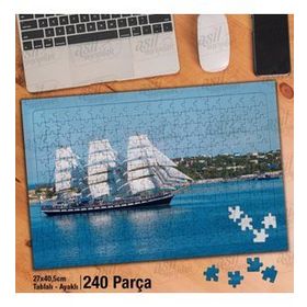 Asil Hobi Yelken-Tekne-Doğa-Gezi-Tur Yapboz-Ayak Destekli Çerçeveli 240 Parça Puzzle