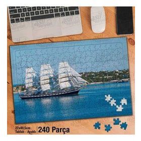 Asil Hobi Yelken-Tekne-Doğa-Gezi-Tur Yapboz-Ayak Destekli Çerçeveli 240 Parça Puzzle