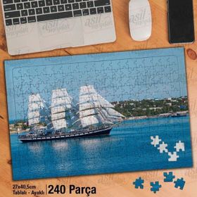 Asil Hobi Yelken-Tekne-Doğa-Gezi-Tur Yapboz-Ayak Destekli Çerçeveli 240 Parça Puzzle