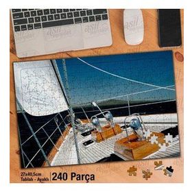Asil Hobi Yelken-Tekne-Yat-Deniz-Doğa-Tatil Yapboz-Ayak Destekli Çerçeveli 240 Parça Puzzle