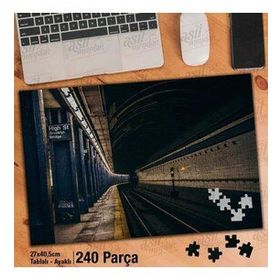 Asil Hobi Yeraltı-Metro-Seyahat-Girdap-Ray Yapboz-Ayak Destekli Çerçeveli 240 Parça Puzzle