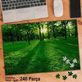 Asil Hobi Yeşil Efsanesi-Doğa-Ağaçlar-Orman Yapboz-Ayak Destekli Çerçeveli 240 Parça Puzzle