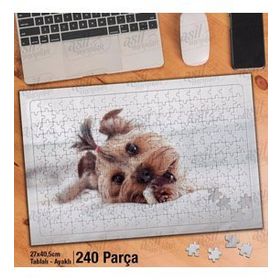 Asil Hobi Yorkshire-Terrier-Süs Köpeği-Hayvan Yapboz-Ayak Destekli Çerçeveli 240 Parça Puzzle
