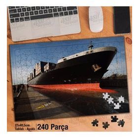 Asil Hobi Yük Gemisi-Deniz-Liman Yapboz-Ayak Destekli Çerçeveli 240 Parça Puzzle