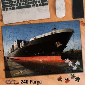 Asil Hobi Yük Gemisi-Tersane-Liman Yapboz-Ayak Destekli Çerçeveli 240 Parça Puzzle