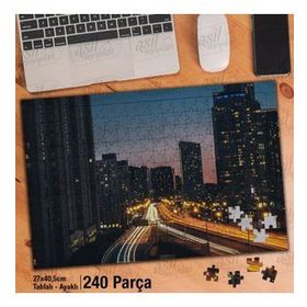 Asil Hobi Yüksek Binalar-İş Merkezi-Şehir-Manzara Yapboz-Ayak Destekli Çerçeveli 240 Parça Puzzle