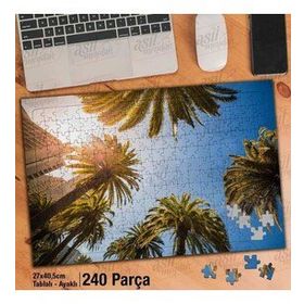 Asil Hobi Yüksek Palmiye Ağaçları-Manzara-Yapboz-Ayak Destekli 240 Parça Puzzle