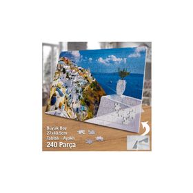 Asil Hobi Yunanistan-Mykonos Adası-Manzara Yapboz-Ayak Destekli Çerçeveli 240 Parça Puzzle