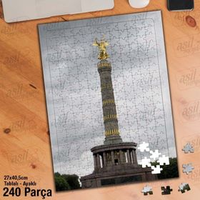 Asil Hobi Zafer Sütunu-Almanya-Heykel Yapboz-Ayak Destekli Çerçeveli 240 Parça Puzzle