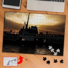Asilmeydan 424245636 240 Parça Vapur Gün Batımı Şehir Puzzle Yapboz Tablo
