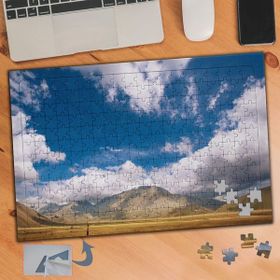 Asilmeydan 424998607 240 Parça Mavi Gökyüzü Ve Dağ Manzarası Puzzle Yapboz Tablo