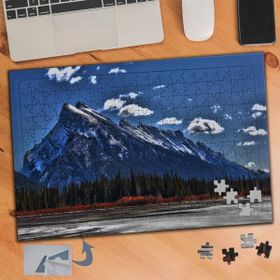 Asilmeydan 424998607 240 Parça Mavi Gökyüzü Ve Dağ Manzarası Puzzle Yapboz Tablo