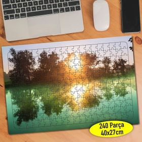 Asilmeydan 425013968 240 Parça Deniz Ve Gün Batımı Manzarası Puzzle Yapboz Tablo