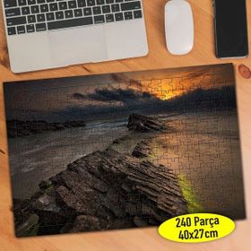 Asilmeydan 425013968 240 Parça Deniz Ve Gün Batımı Manzarası Puzzle Yapboz Tablo