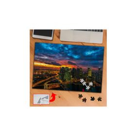 Asilmeydan 425623528 Manzarası240 Parça Gece Şehirde Plaza Puzzle Yapboz Tablo