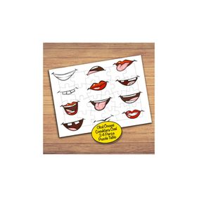 Asilmeydan 427458009 24 Parça Diş Ağız Işaretleri Çocuk Puzzle Yapboz Tablo