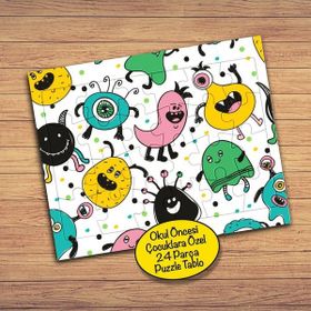 Asilmeydan 427459043 24 Parça Tek Göz Canavarlar Çocuk Puzzle Yapboz Tablo