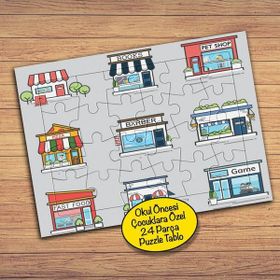 Asilmeydan 427473994 24 Parça Dükkan Kavramı Pet Shop Çocuk Puzzle Yapboz Tablo
