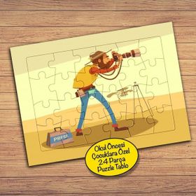 Asilmeydan 427811392 24 Parça Fotoğraf Çekimi Adam Çocuk Puzzle Yapboz Tablo