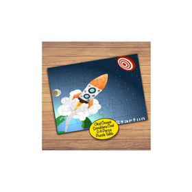 Asilmeydan 428107241 24 Parça Gökyüzü Roket Yolculuğu Çocuk Puzzle Yapboz Tablo