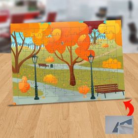 Asilmeydan 433108799 99 Parça Ağaçlı Park Bahçe Puzzle Yapboz Tablo